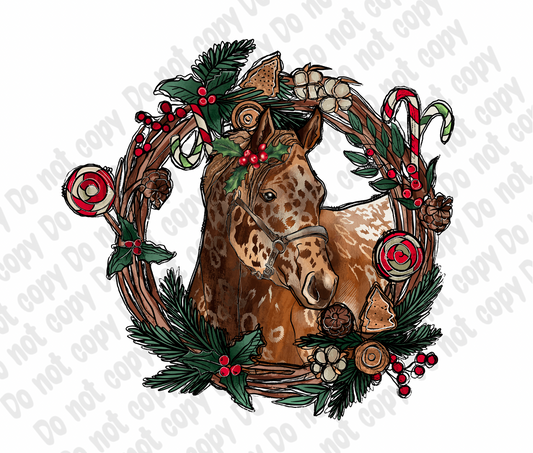 Horse Christmas Transfer