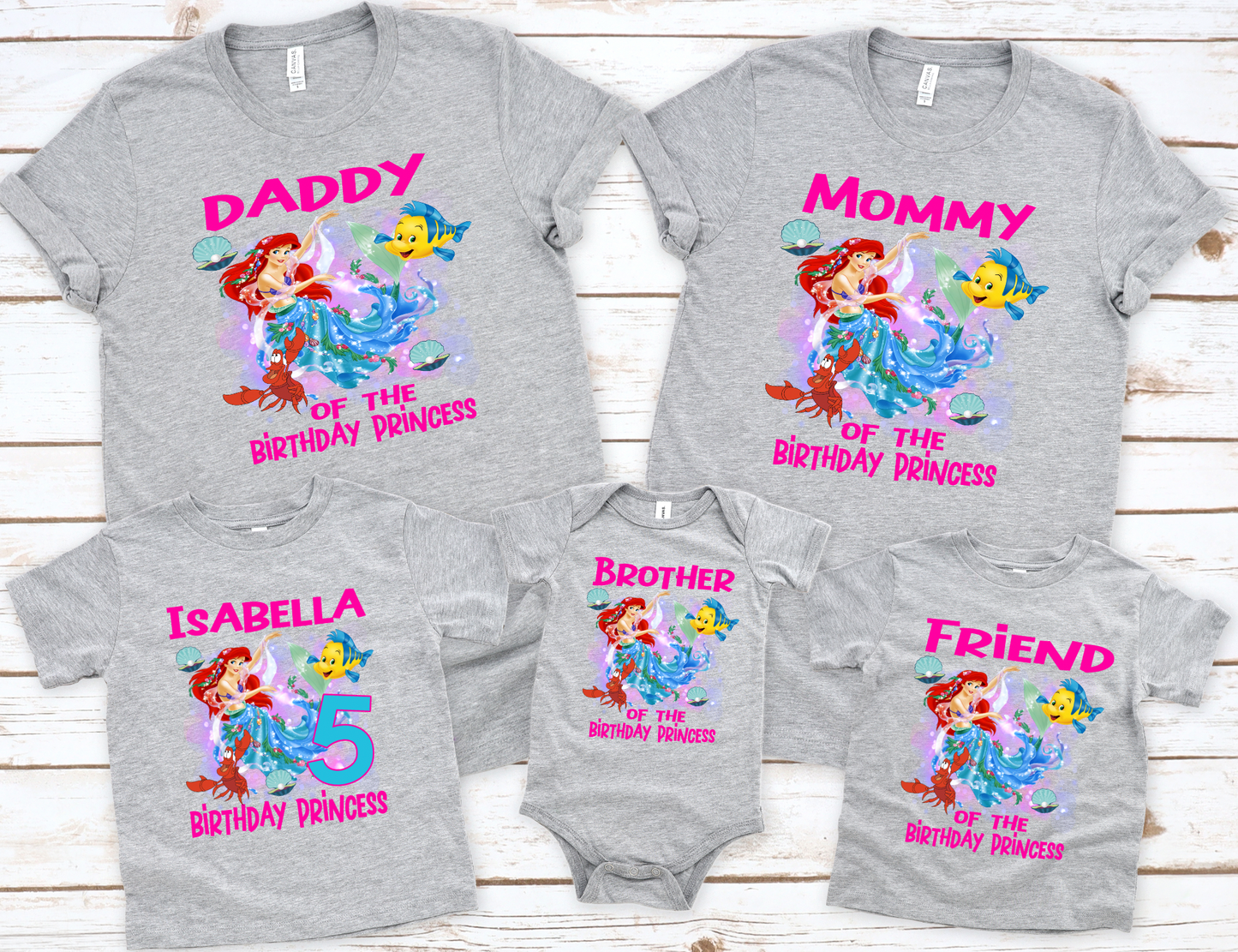 Mermaid Family Bundle PNG File