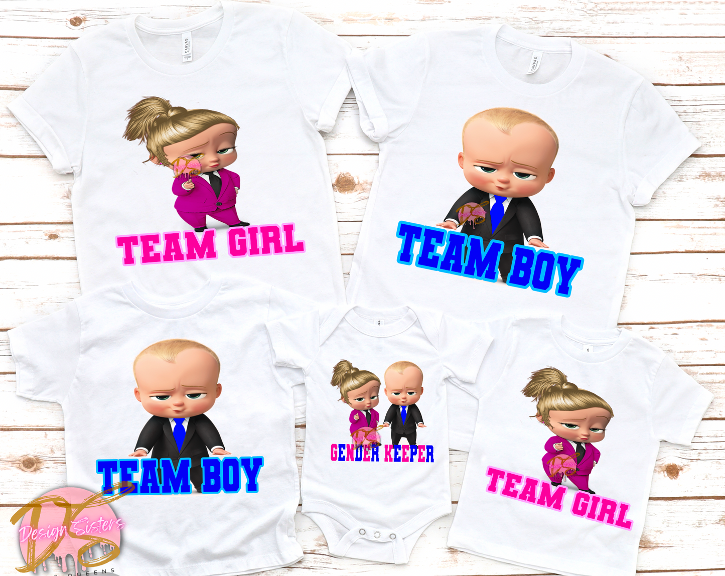 Boss Baby Team Boy, Team Girl and Gender Keeper Transfer