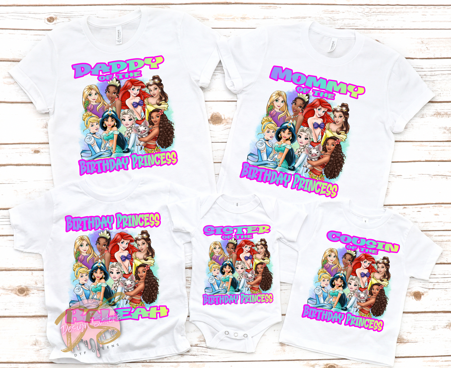 All Princess Family Bundle PNG File
