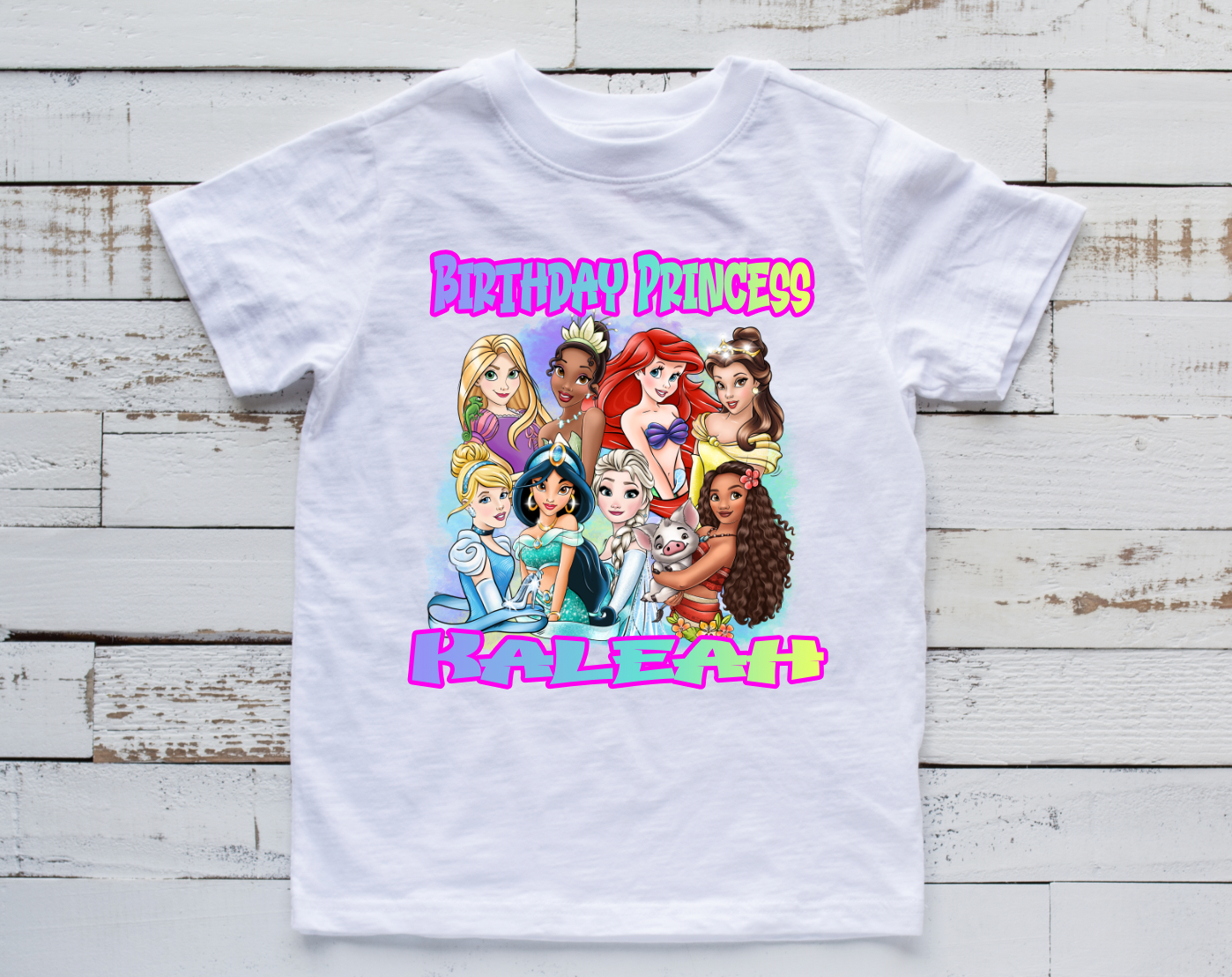 All Princess Theme Birthday Shirt (Girl)
