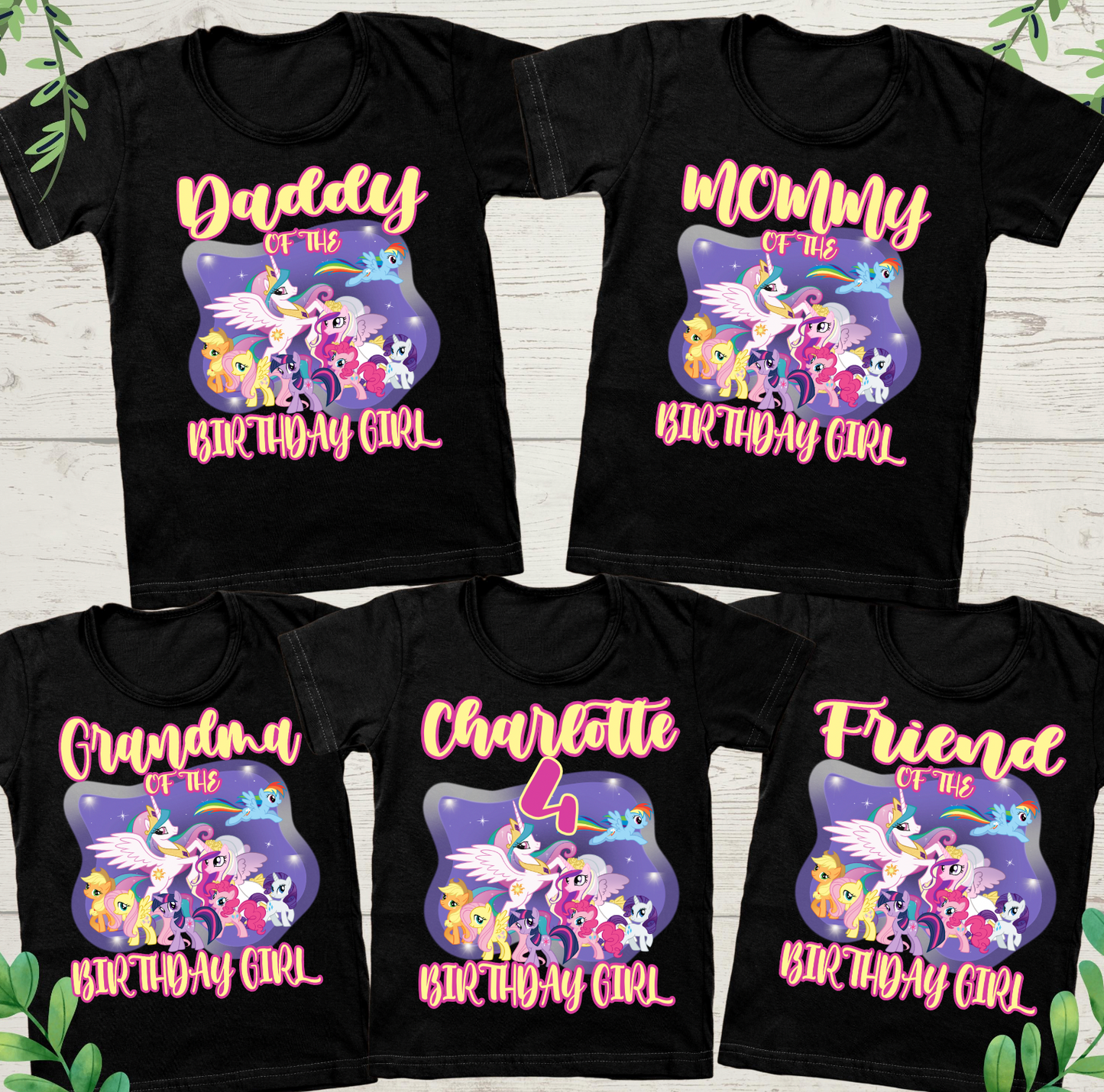 My Little Pony Birthday Family Bundle PNG File
