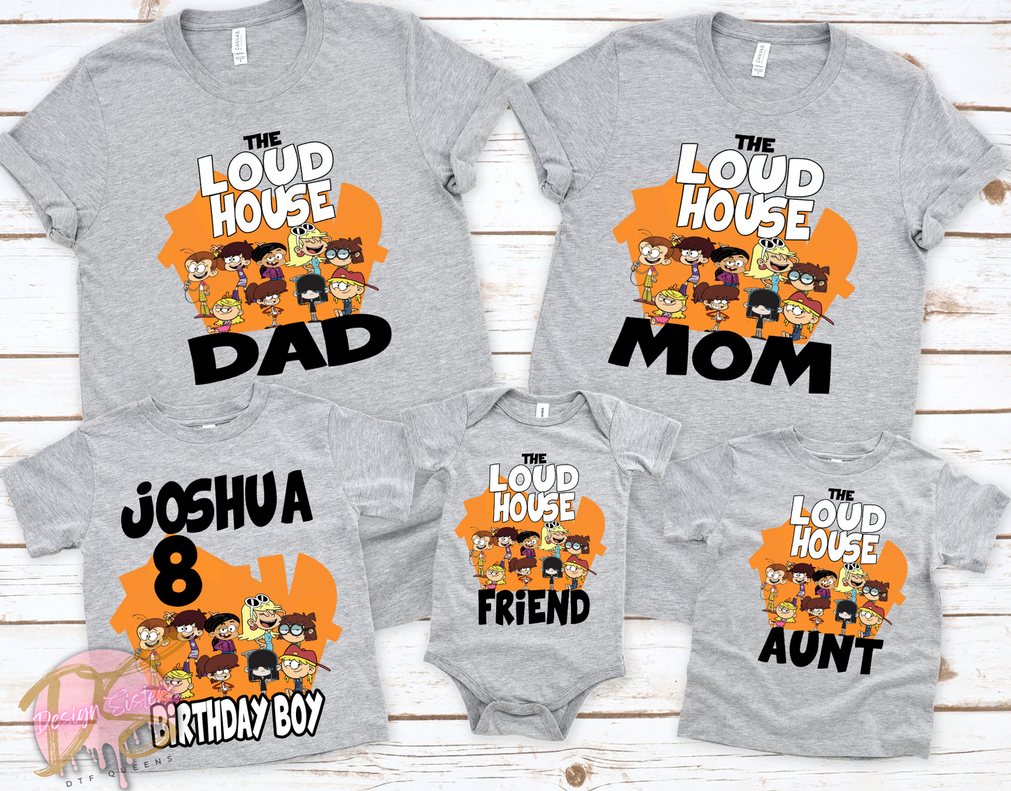 Lous House Birthday Family Bundle PNG File (Boy and Girl)