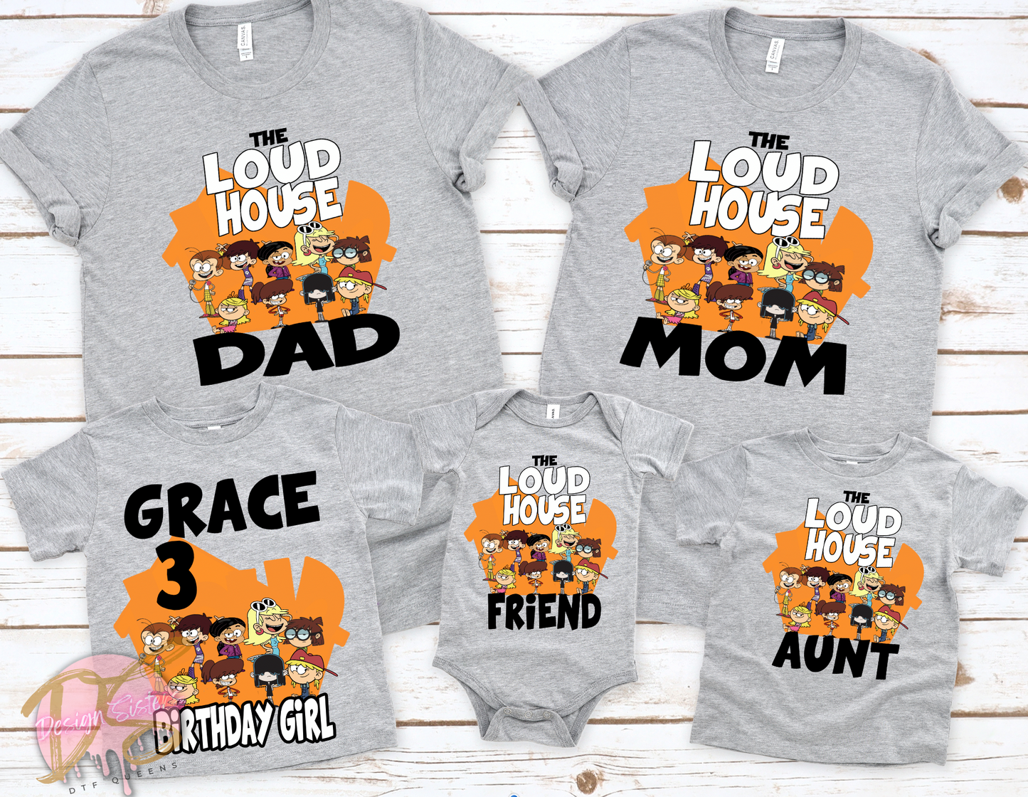 Lous House Birthday Family Bundle PNG File (Boy and Girl)