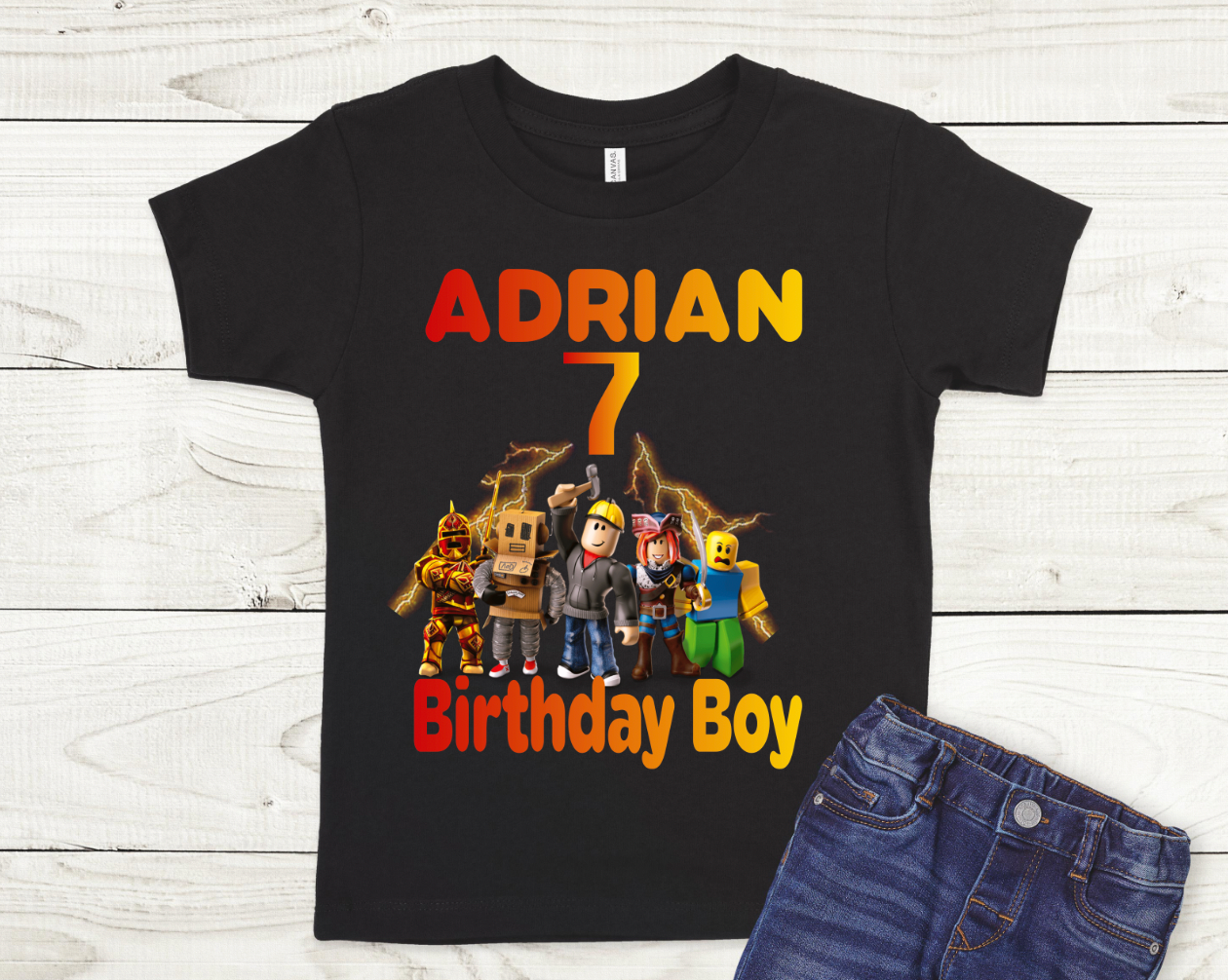 Roblox boy Theme Birthday Shirt – Design Sisters and Blanks