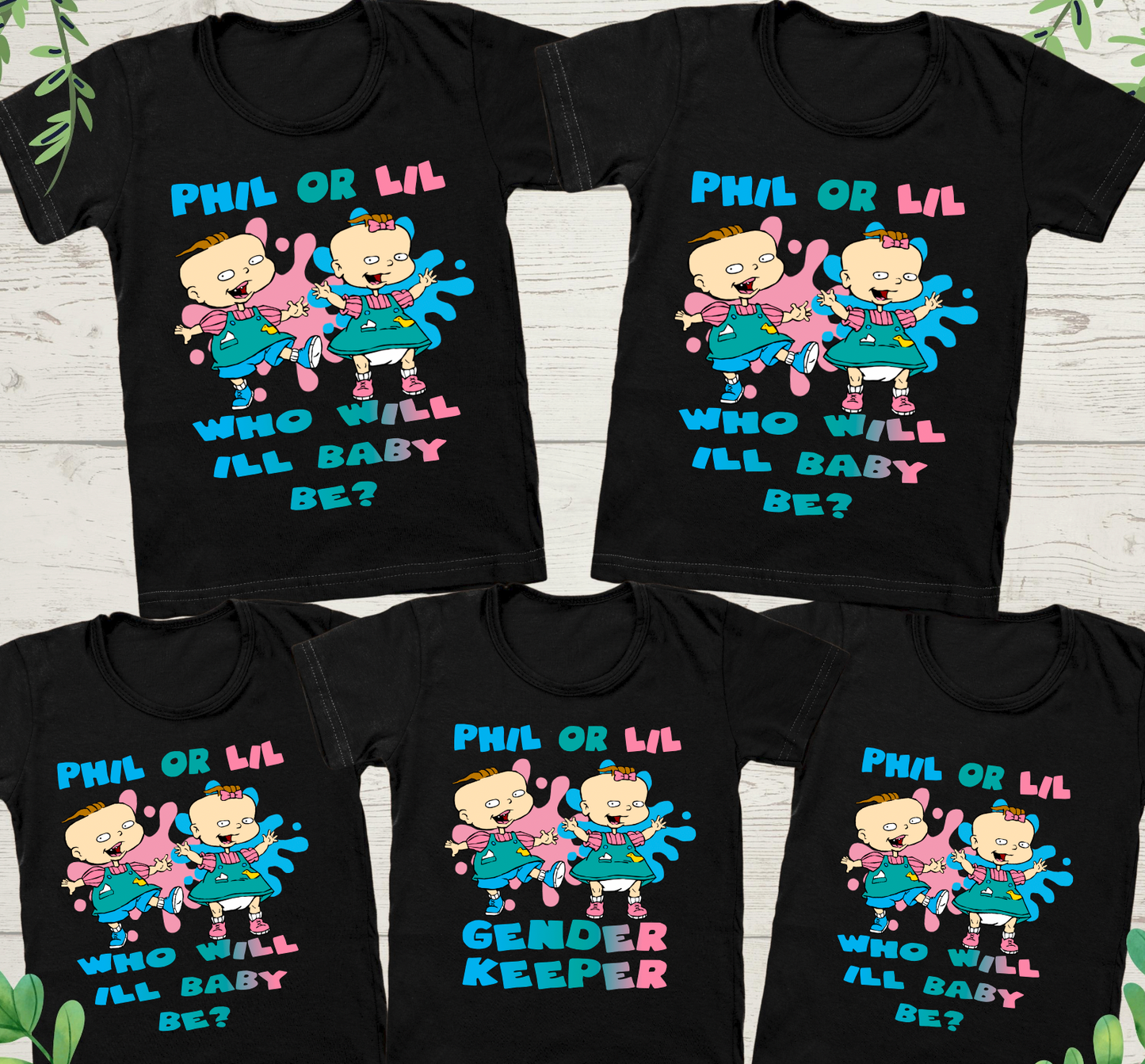 Phil or Lil what will Baby Be, Gender Keeper File Bundle PNG Only