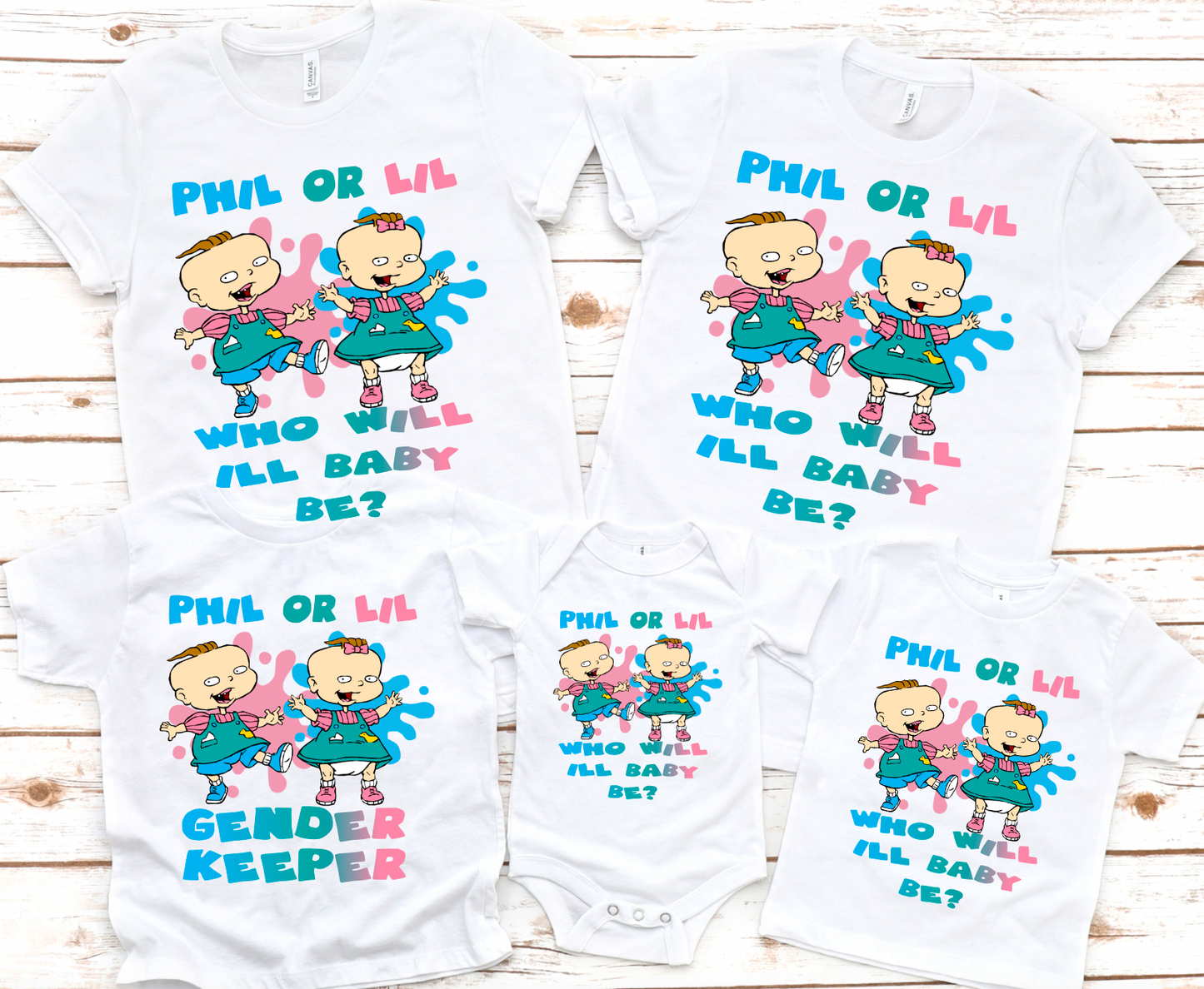 Phil or Lil what will Baby Be, Gender Keeper File Bundle PNG Only