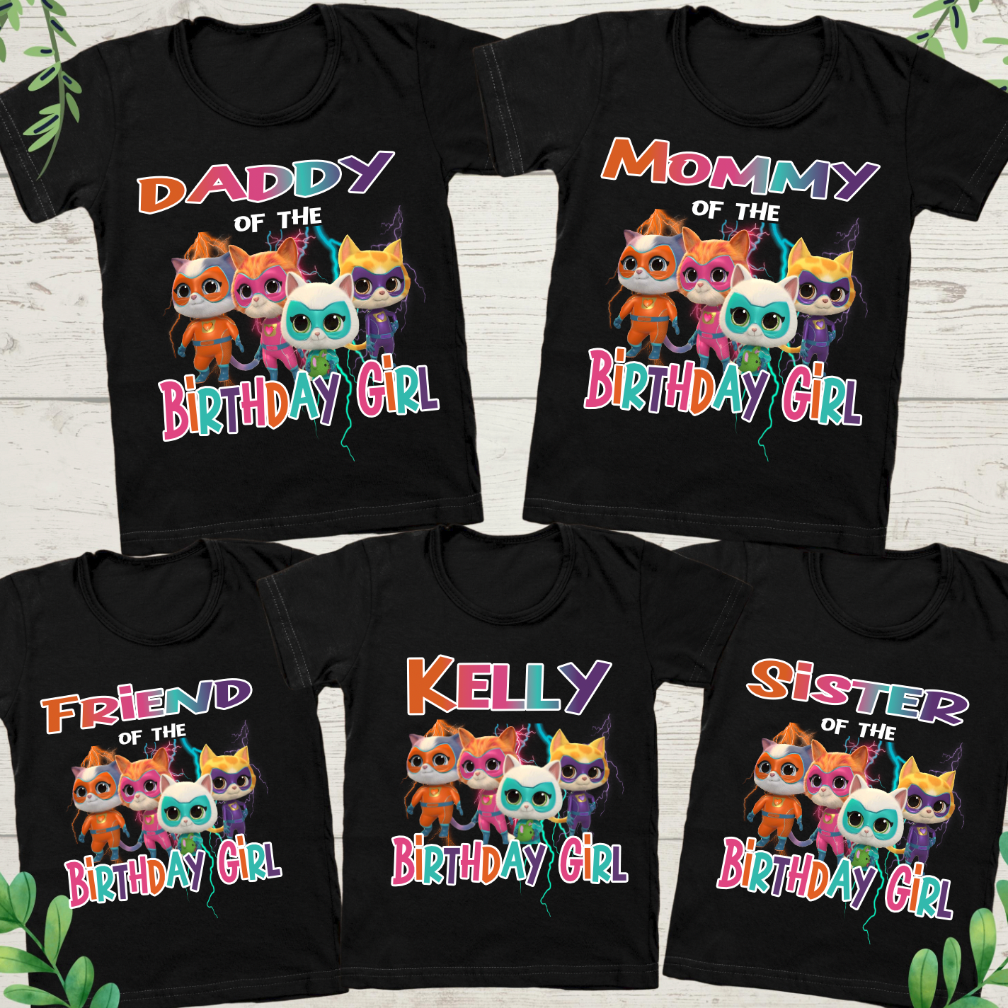 Super Kitties Family Bundle PNG File