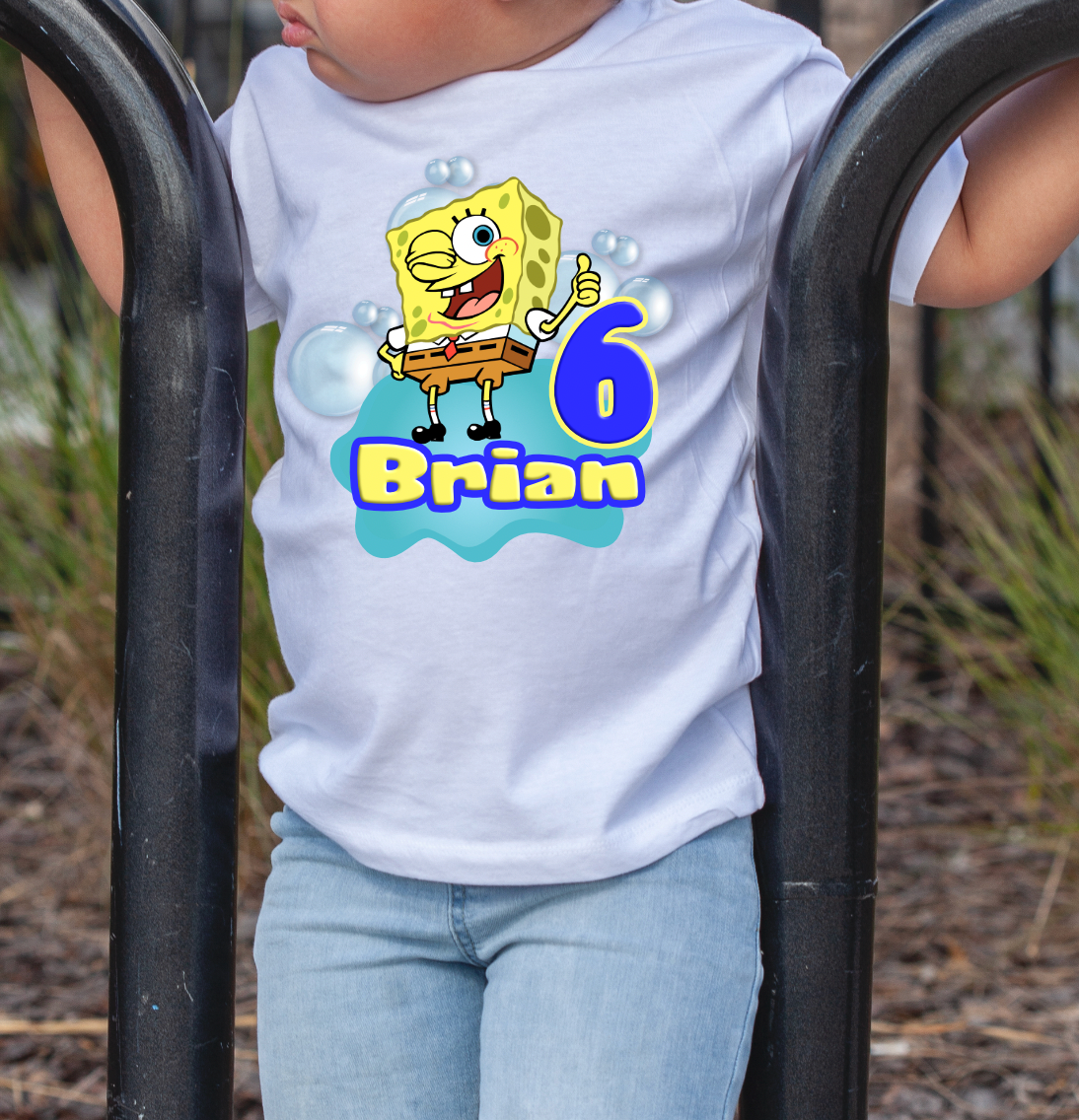 Bubble Sponge Birthday Boy with Numbers PNG File