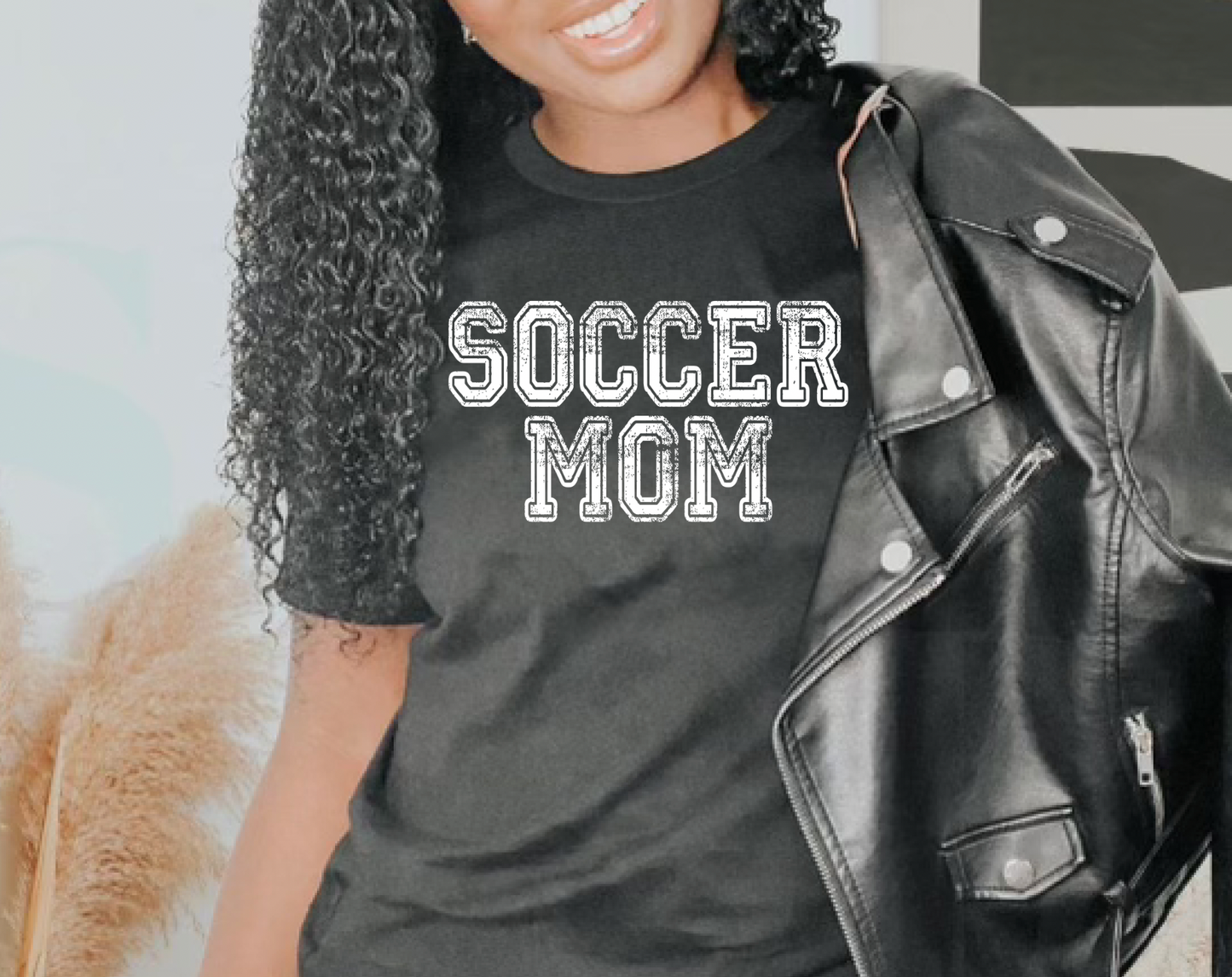 Soccer Mom Distressed Effect PNG file (2 color option)