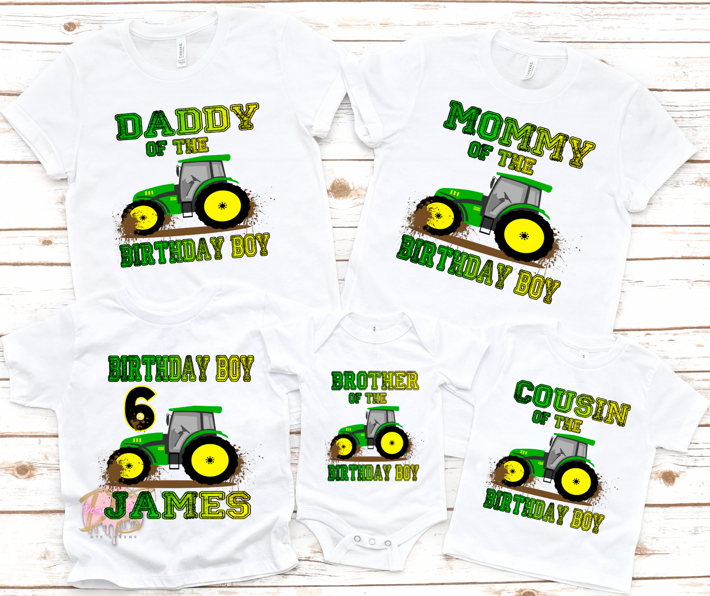 Tractor Family Bundle (Boy) PNG File