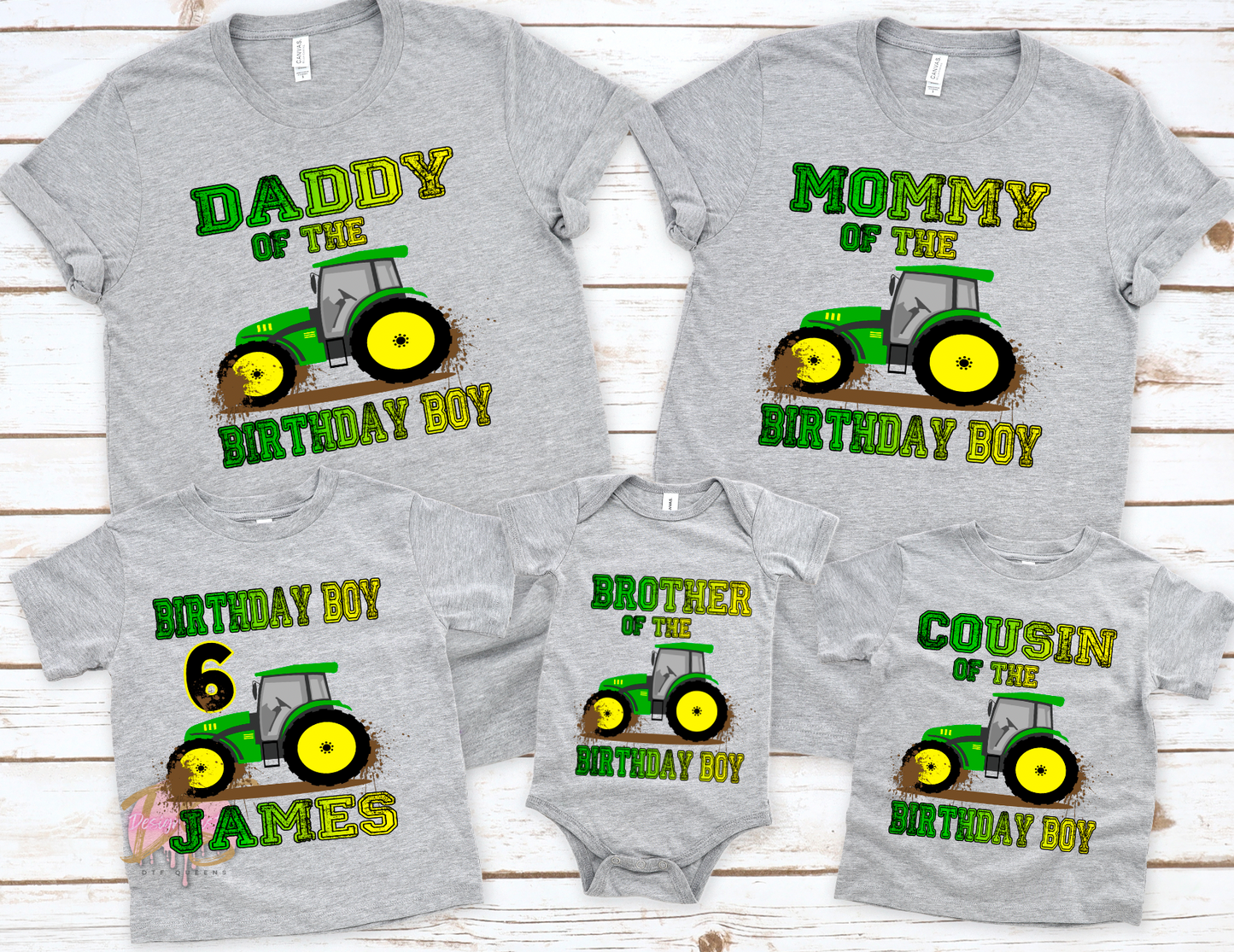 Tractor Family Bundle (Boy) PNG File