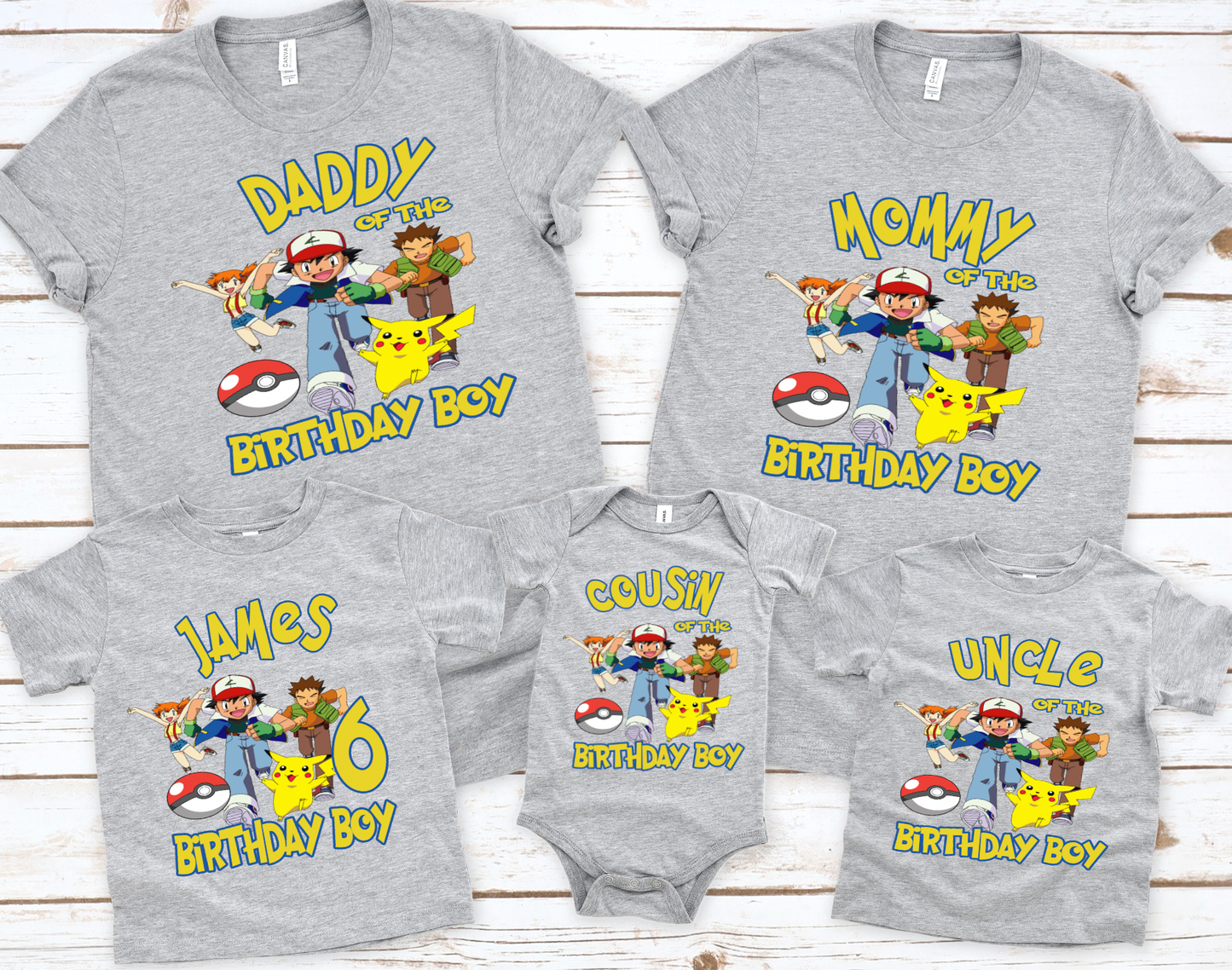 Pokemon Family Bundle (Boy) PNG File