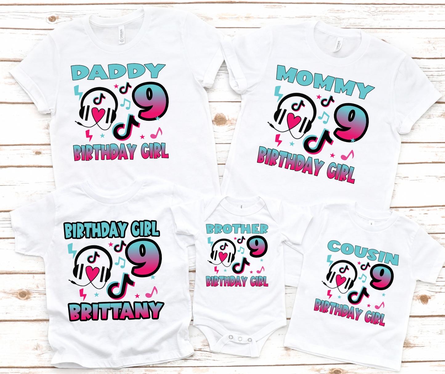 TikTok Family Bundle (Girl) PNG File
