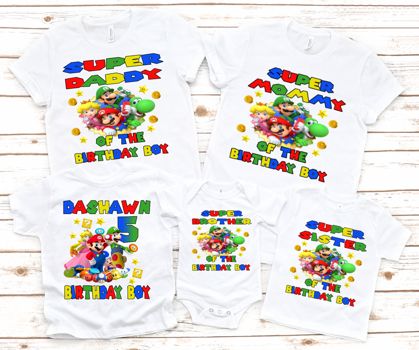 Mario Family Bundle (Boy) PNG File