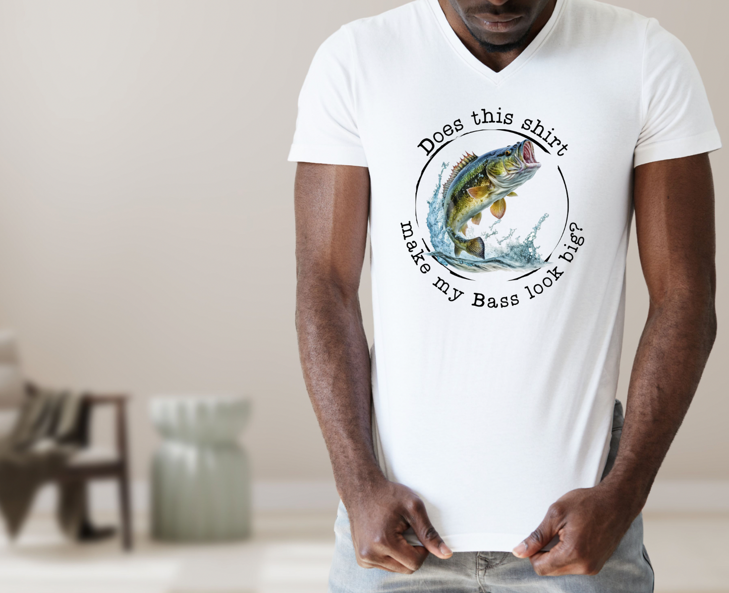 Does this shirt make my Bass Look Big? DTF Transfer