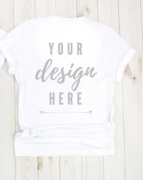 Add design to the back of short sleeve Shirt