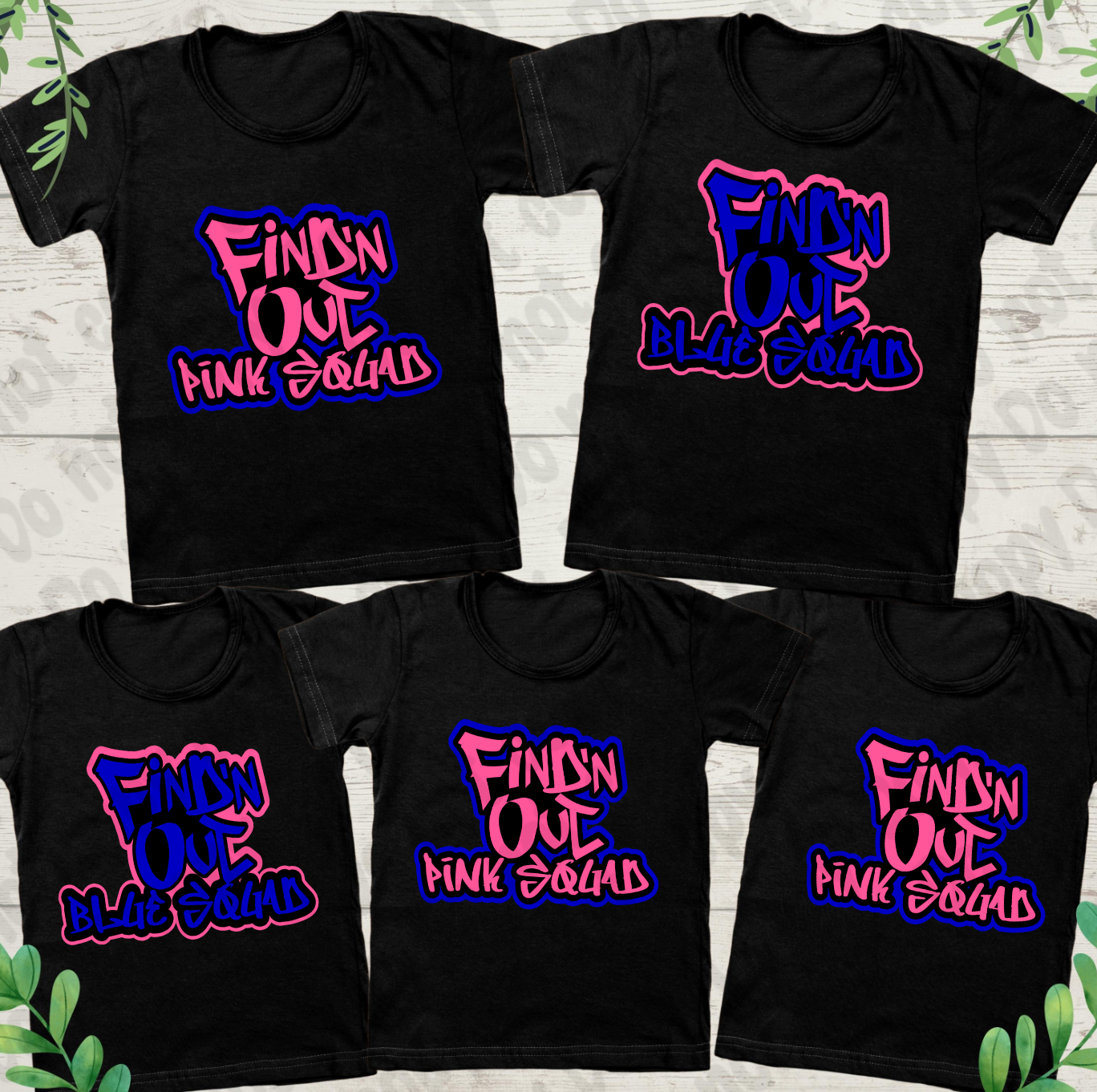 Find'n Out Pink Squad & Blue Squad Shirts