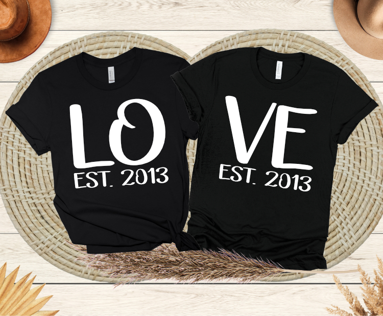 Love ESt. PNG & SVG file Add your own date