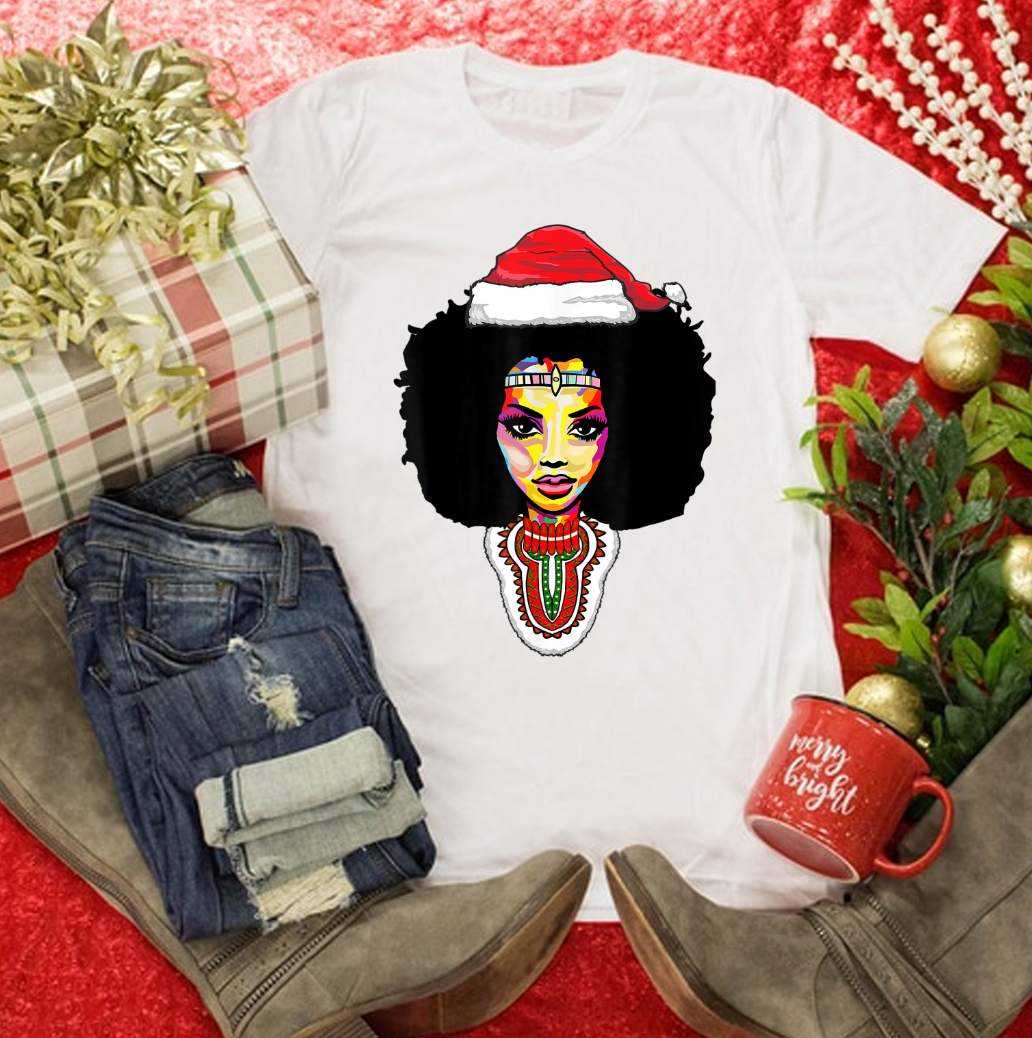 African American Christmas Girl Transfer