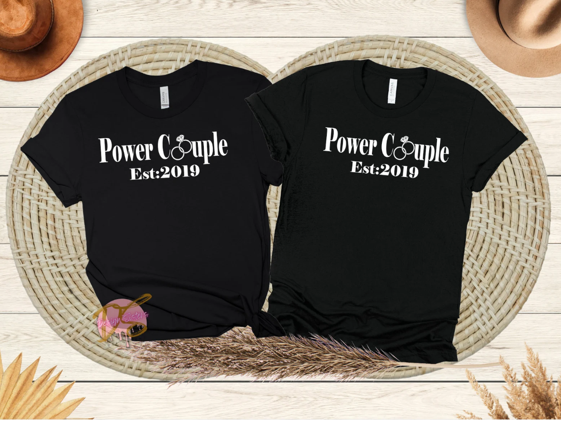 Power Couple ESt.PNG & SVG file Add your own date