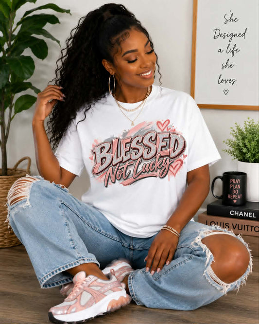 Blessed Not Lucky DTF Transfer