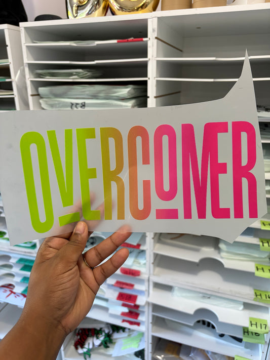 Overcomer DTF Transfer 11 inch