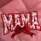 10 INCH MAMA  WITH BOW Chenille Patches