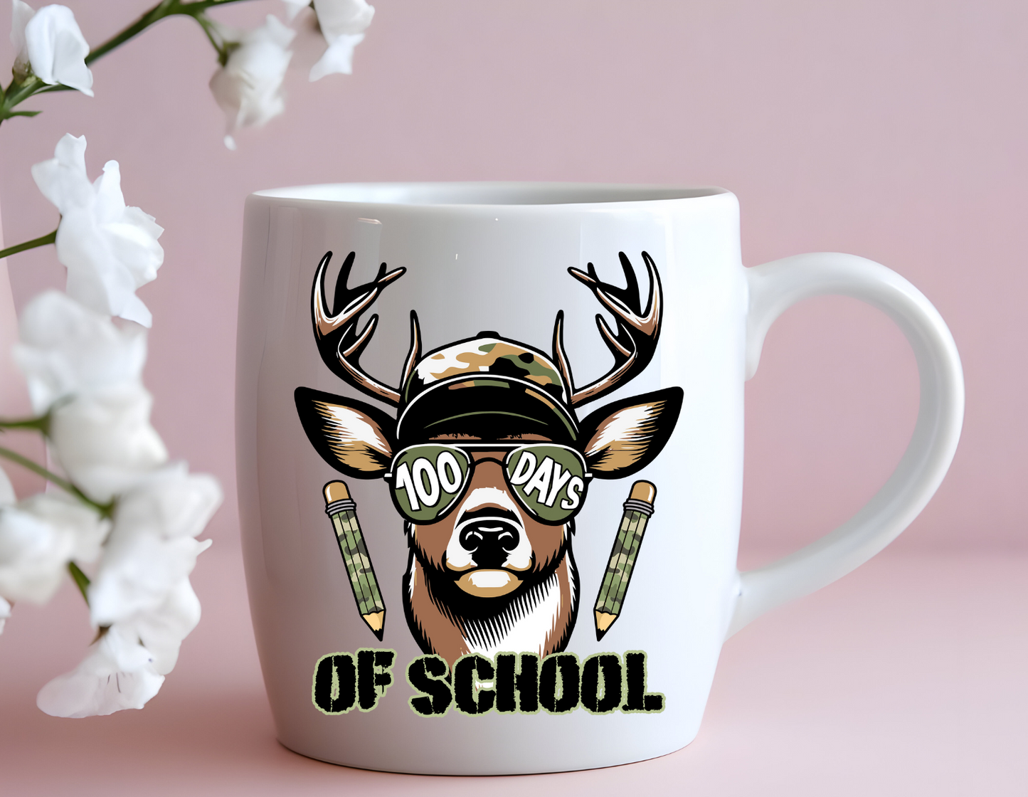 Deer 100 Days of School UV Decals