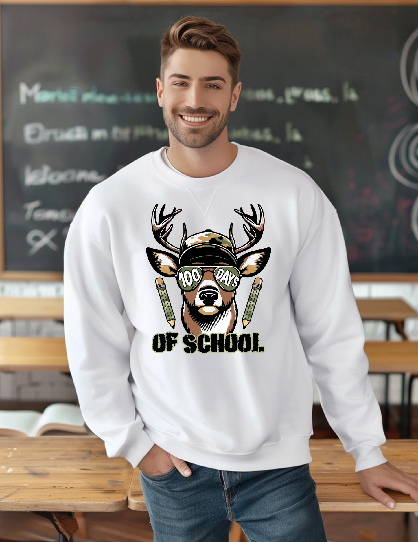 100 Days of School Deer DTF Transfers