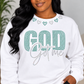 11 inch God Got Me Spangle Transfer, Heat Transfer