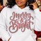 11 inch Merry and Bright  Spangle Transfers