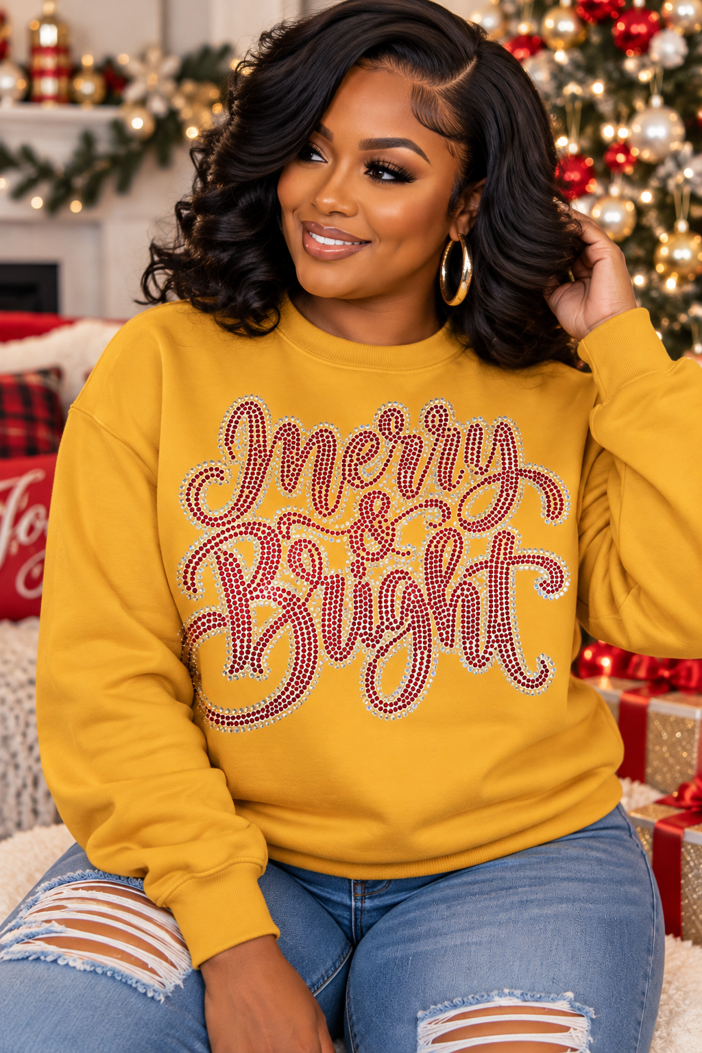 11 inch Merry and Bright  Spangle Transfers