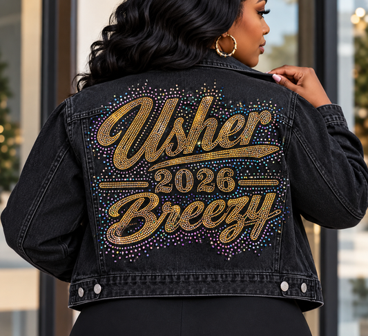 11inch Usher Breezy 2026 with Splatter Transfer, Heat Transfer