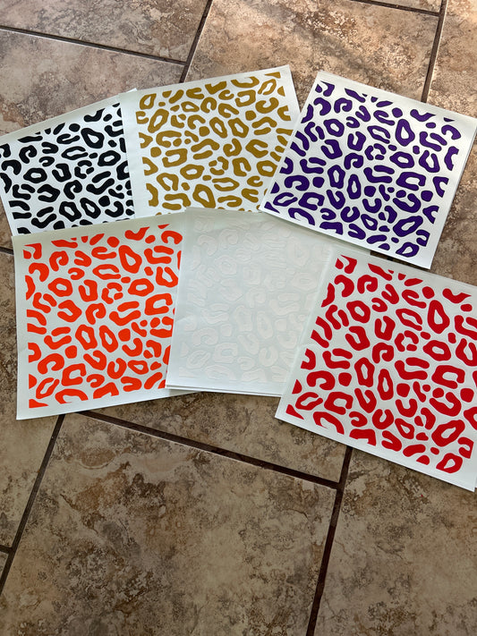 Screen print  Pack 6(12x12 leopard sheet prints )