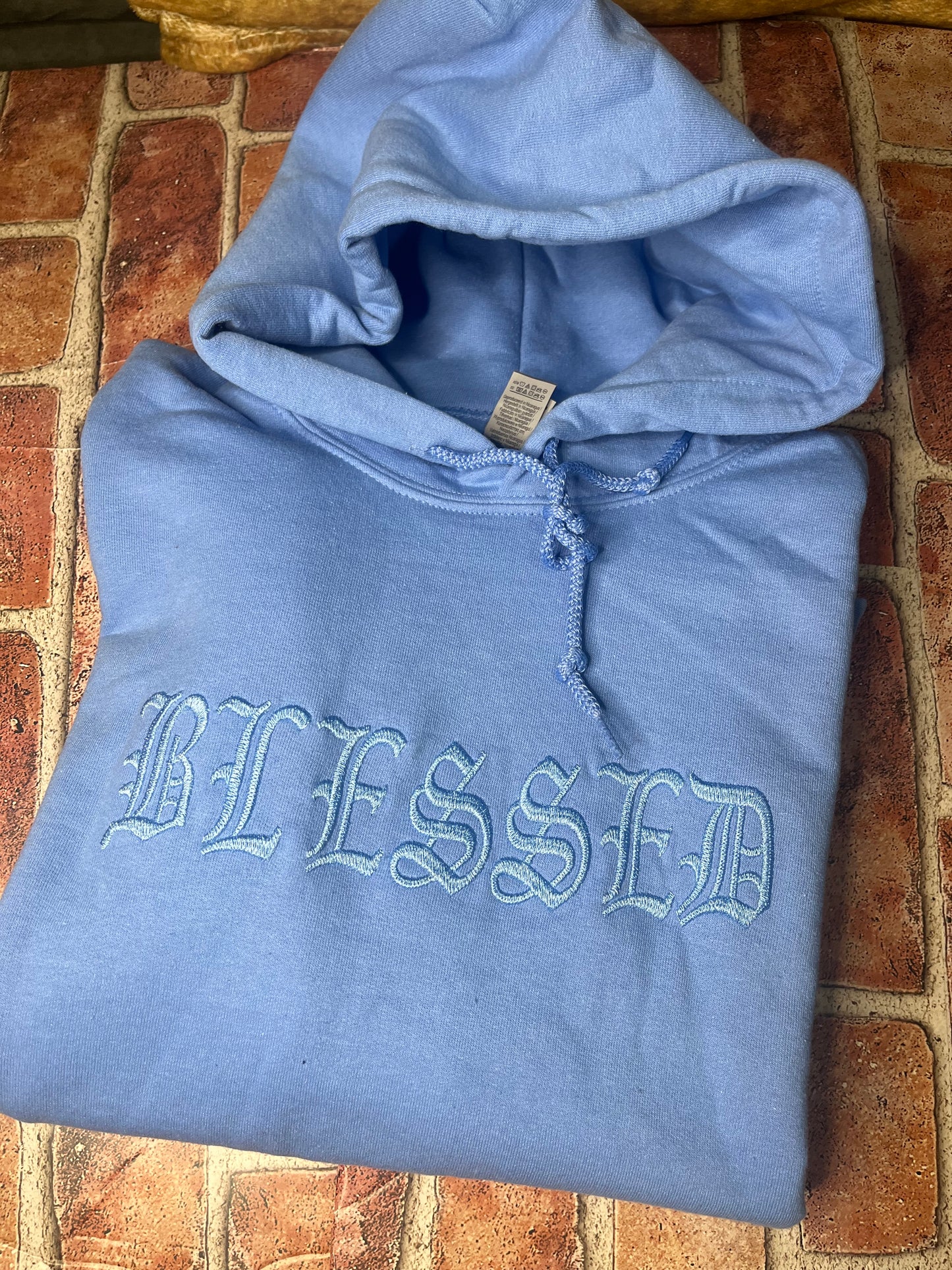 Blessed Embroidery Hoodie (Stitch)