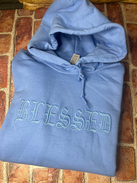 Blessed Embroidery Hoodie (Stitch)