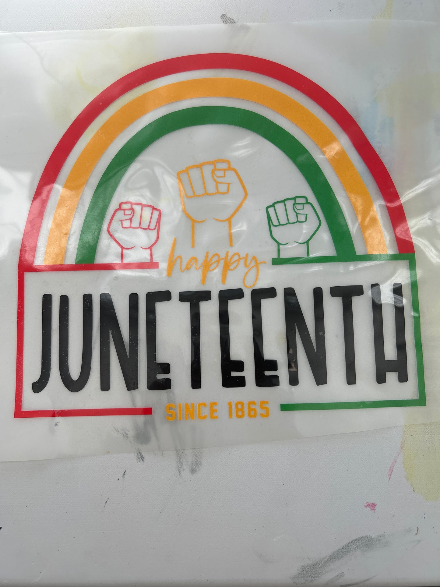 Rainbow Juneteenth 10 inch Transfers