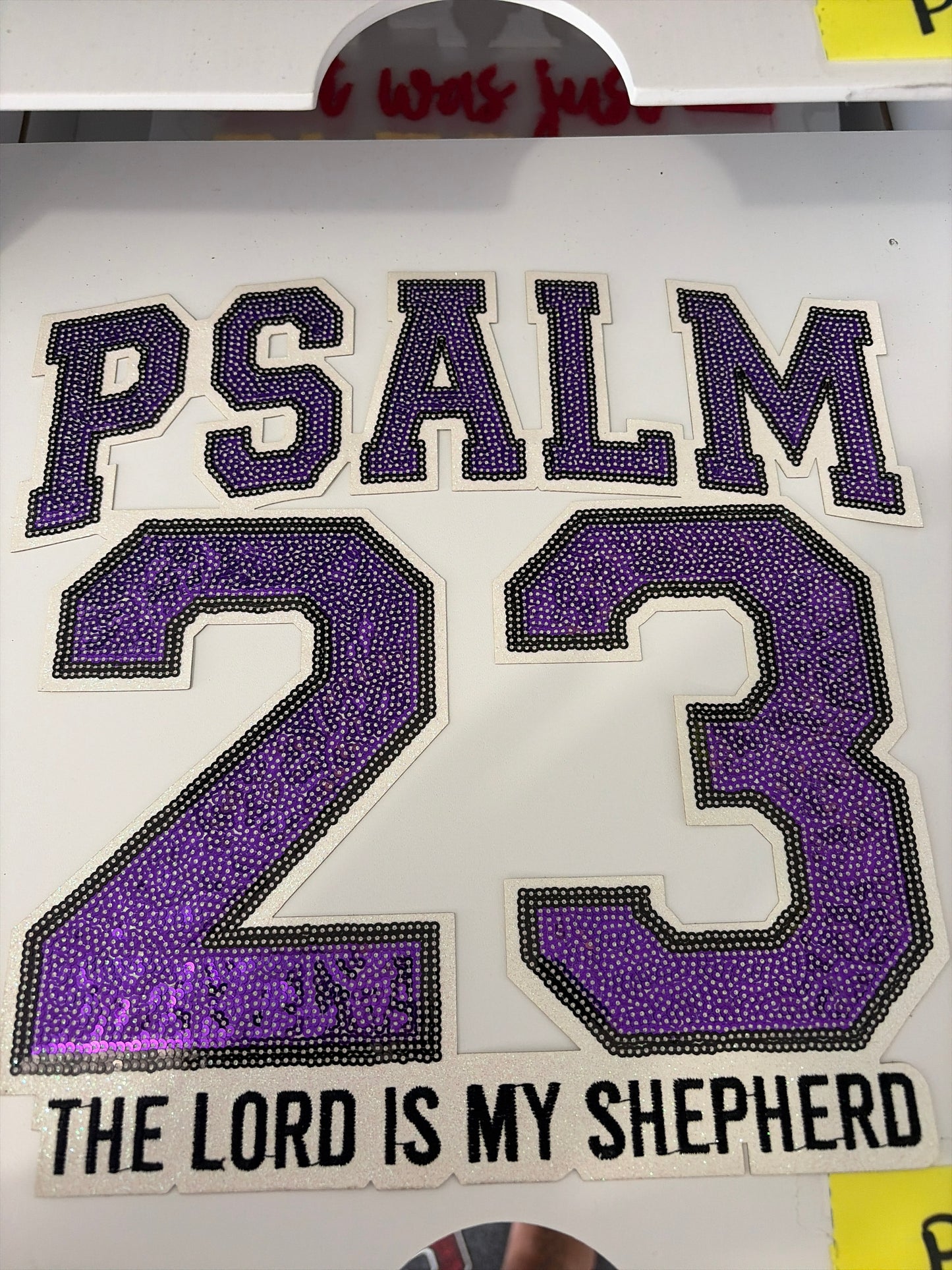 Purple Sequence Psalm 23  Patches for Jackets | Embroidered & Varsity Style