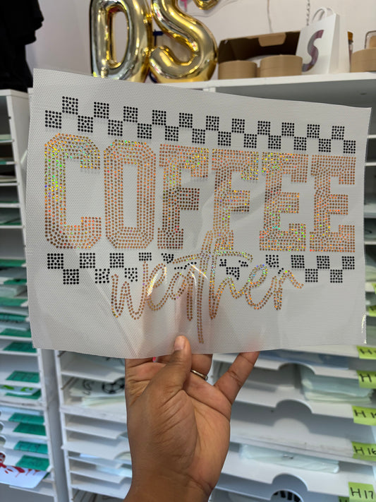 Coffee Weather Spangle Transfers