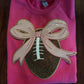 11 inch Football with Bow Chenille Patches