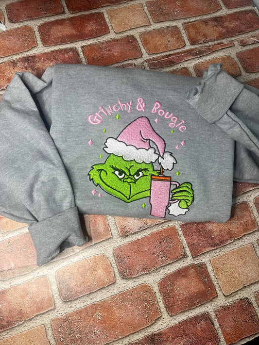 Grinch& Bougie  (Stitch) Sweatshirt