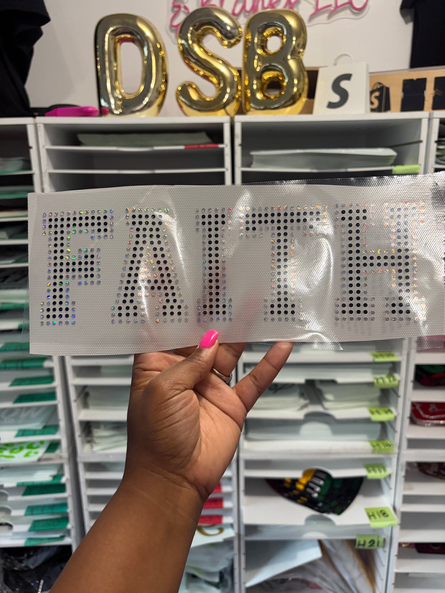 11 inch Faith Spangle Transfer, Heat Transfer