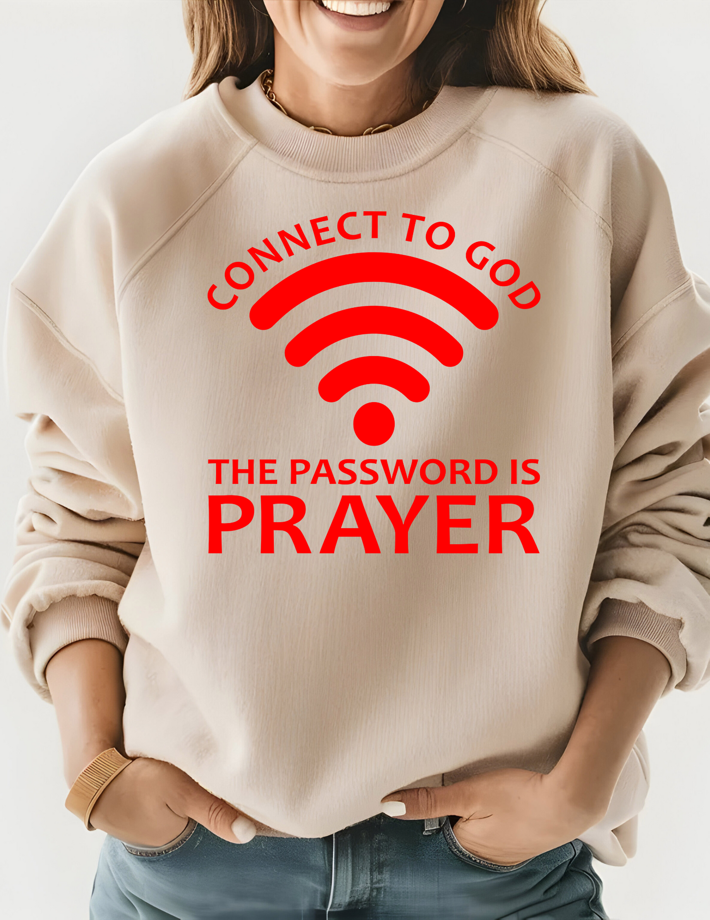 Connect to God The Password is Prayer SCREEN PRINT