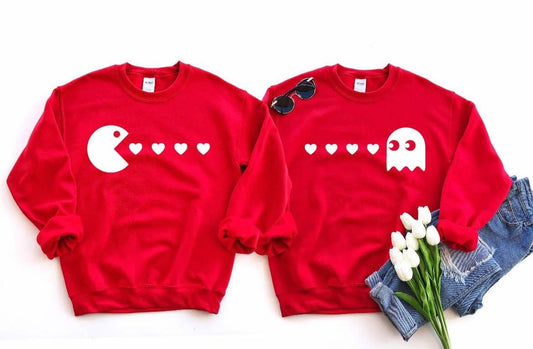 Pacman Couple Screen Sweatshirt