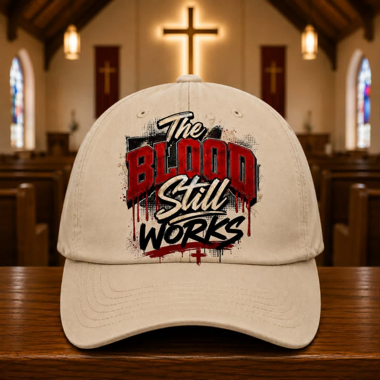 The Blood Still Works Hat DTF Transfer