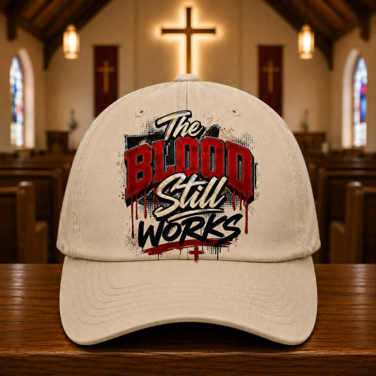 The Blood Still Works Hat DTF Transfer
