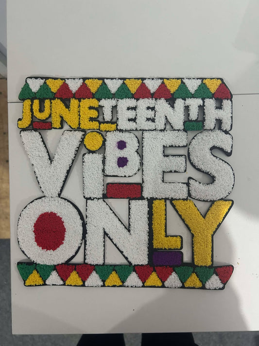 Juneteenth Vibes Only Chenille Patch