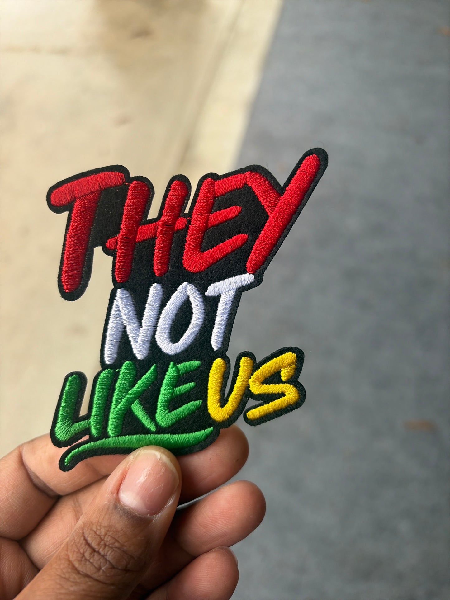 They not like us Custom Embroidered Hat Patches for Trucker Hats | Iron On