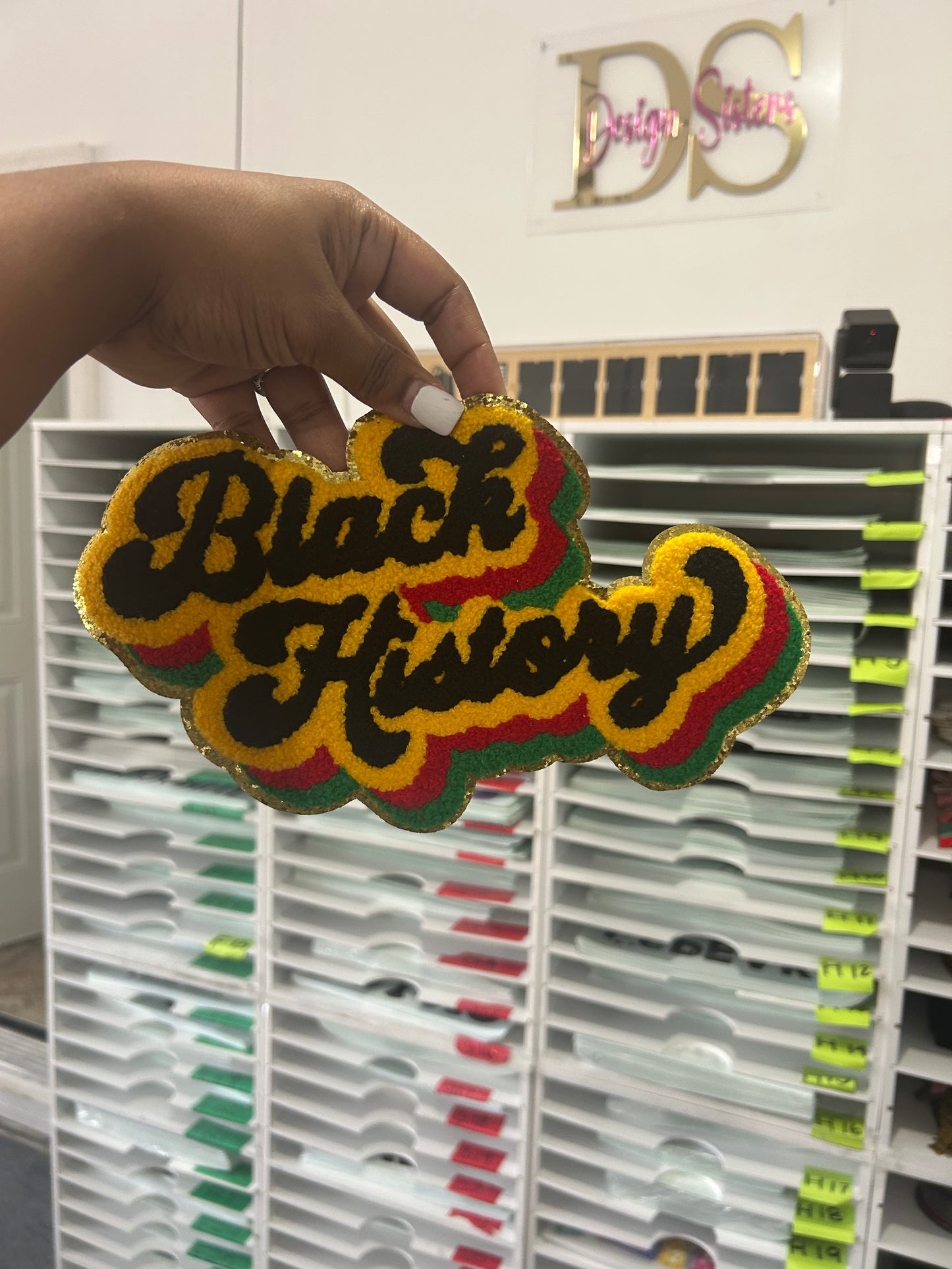 10inch Black History Chenille Patches